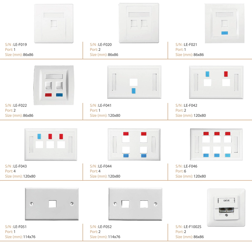 Le 86*86 Type Faceplate with RJ45 Module