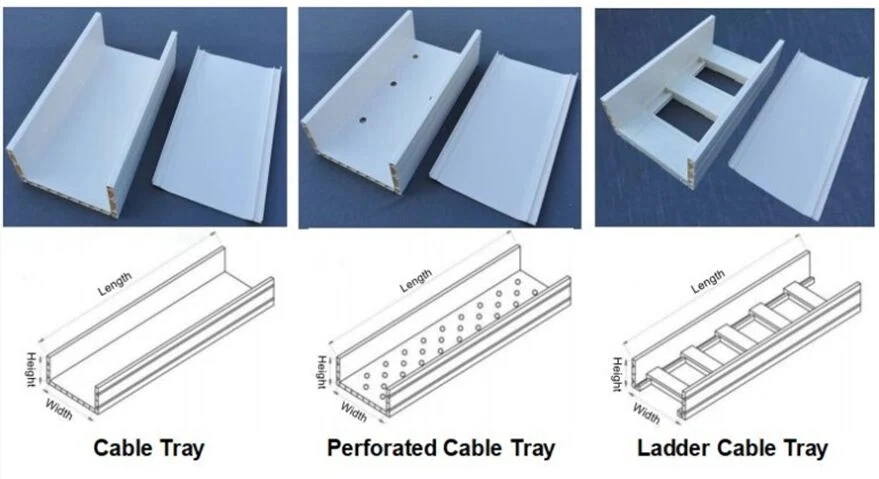 Optic Fiber Polymer Whisker Alloy Trough Type Cable Tray Systems